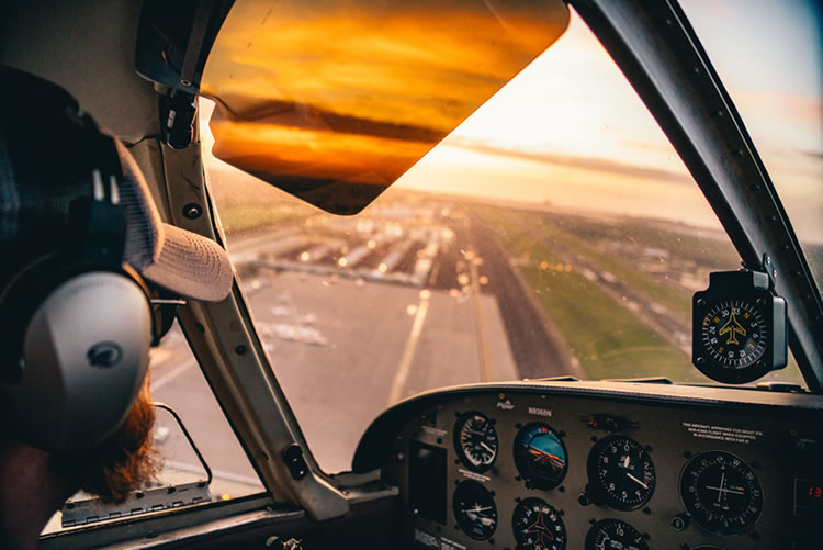 Plane Approaching Runway